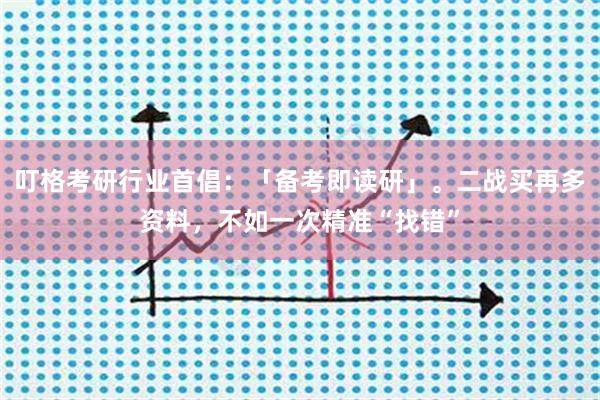 叮格考研行业首倡：「备考即读研」。二战买再多资料，不如一次精准“找错”